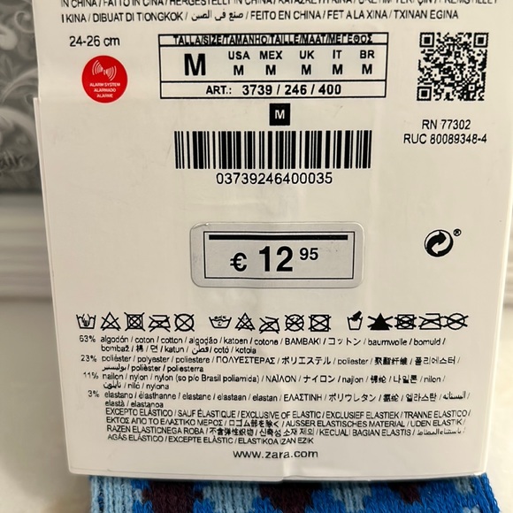 ZARA ARGYLE Over the Knee Socks - Picture 3 of 3